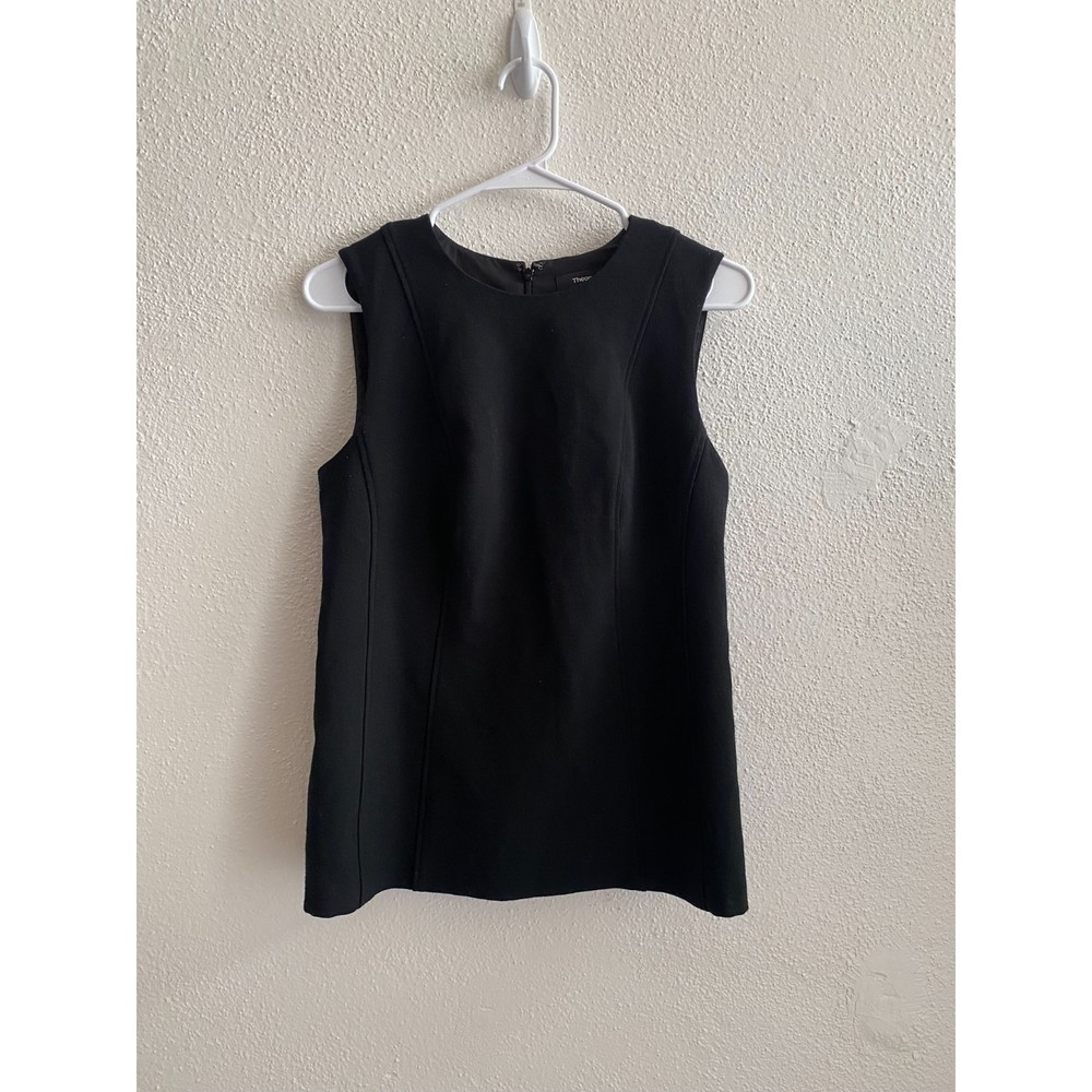 Theory women's black business work blouse size 6